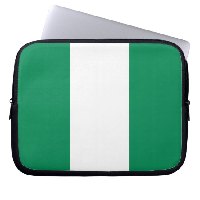 Funda Para Portátil Manga de laptops con bandera de Nigeria (Frente)