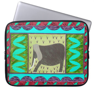 Funda Para Portátil Manga de laptops para elefantes kenianos Aqua
