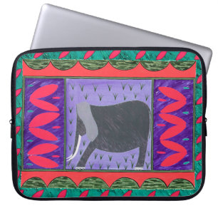 Funda Para Portátil Manga de laptops rojas para elefantes kenianos