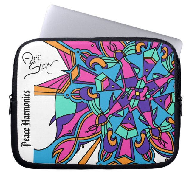 Funda Para Portátil Manga de los armónicos de la paz (Frente)