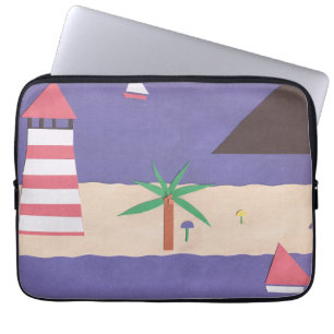 Funda Para Portátil Manga de ordenador con un escenario de playa