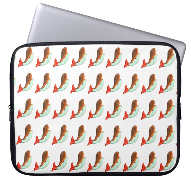 Funda Para Portátil manga de patrón de sirena (Frente)