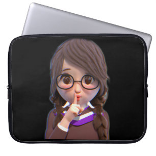Funda Para Portátil Manga de portátil bibliotecaria de Shush Shush