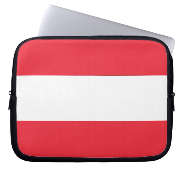Funda Para Portátil Manga de portátil con bandera austriaca (Frente)