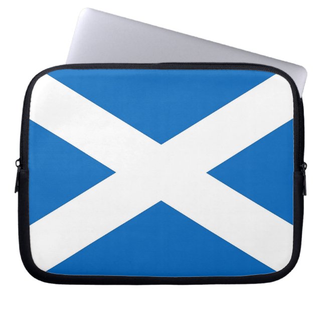 Funda Para Portátil Manga de portátil con bandera escocesa (Frente)