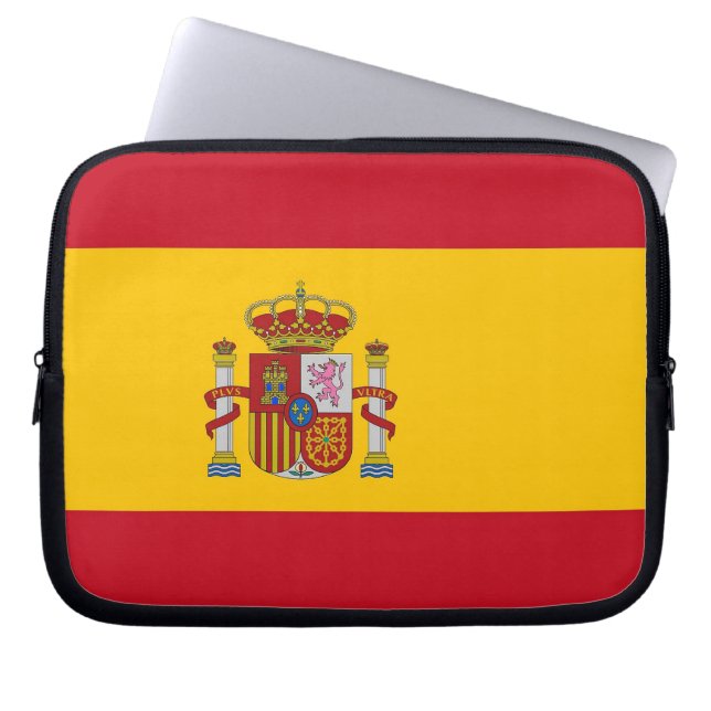 Funda Para Portátil Manga de portátil con bandera española (Frente)