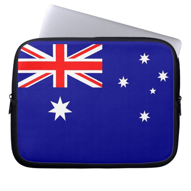 Funda Para Portátil Manga de portátil de bandera australiana (Frente)