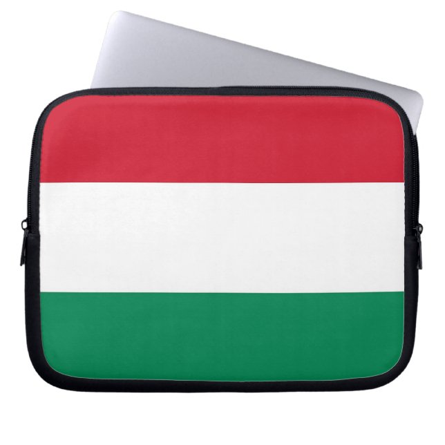 Funda Para Portátil Manga de portátil de bandera húngara (Frente)