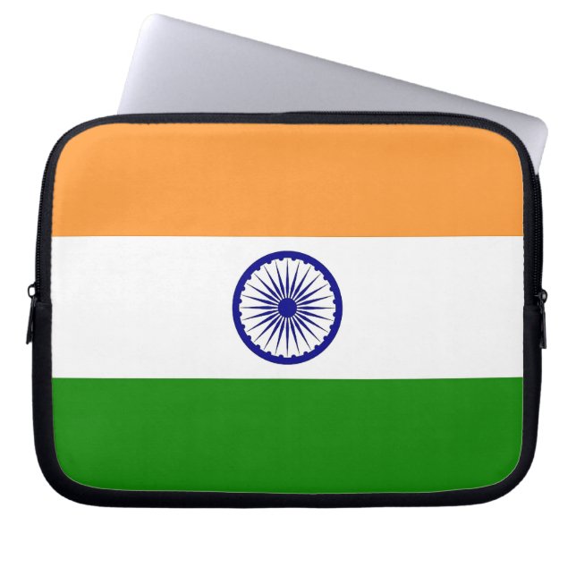 Funda Para Portátil Manga de portátil de bandera india (Frente)