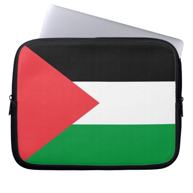 Funda Para Portátil Manga de portátil de bandera palestina (Frente)