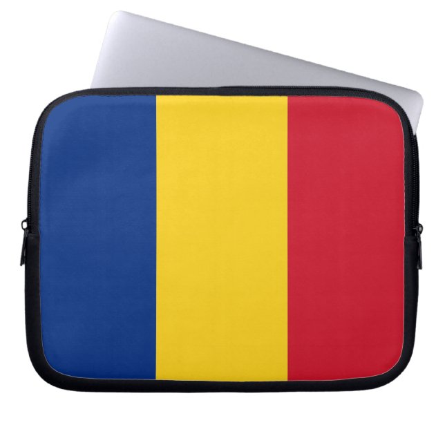 Funda Para Portátil Manga de portátil de bandera rumana (Frente)