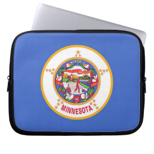 Funda Para Portátil Manga de portátil de la bandera del estado de Minn