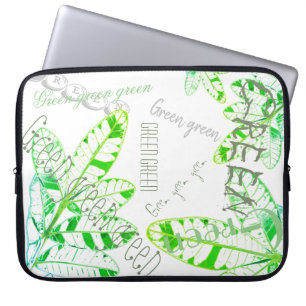 Funda Para Portátil Manga de portátil Green Brazil Holly Plant Leaf