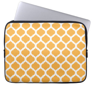 Funda Para Portátil Manga de portátil marroquí naranja y blanca