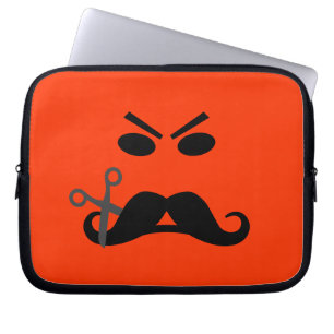 Funda Para Portátil Manga de portátil personalizado Mustache enojada