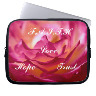 Funda Para Portátil Manga de portátil Rosa Floweal Faith