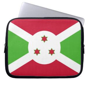 Funda Para Portátil Manga de portátiles con bandera de Burundi