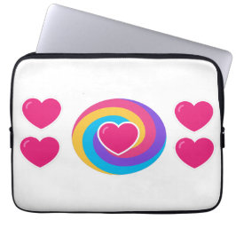 Funda Para Portátil Manga de portátiles Corazón y Arcoiris de 15,5 y 1