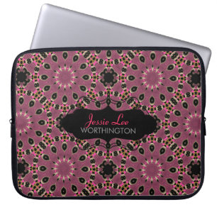 Funda Para Portátil Manga de portátiles rosada y árabe negra