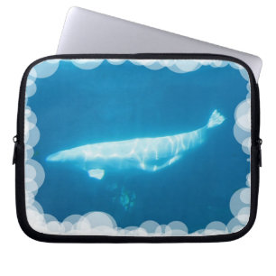 Funda Para Portátil Manga del cuaderno de las ballenas de la beluga de