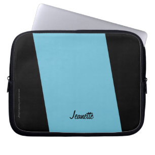 Funda Para Portátil Manga del ordenador portátil azul clara y negra