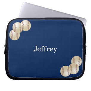 Funda Para Portátil Manga del ordenador portátil del béisbol, azul