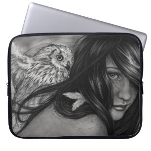 Funda Para Portátil Manga del ordenador portátil del chica del búho
