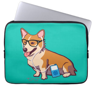 Funda Para Portátil Manga del ordenador portátil del Corgi del