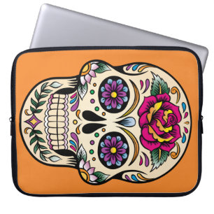 Funda Para Portátil Manga del ordenador portátil del cráneo del azúcar