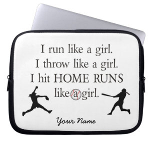 Funda Para Portátil Manga del ordenador portátil del softball de los