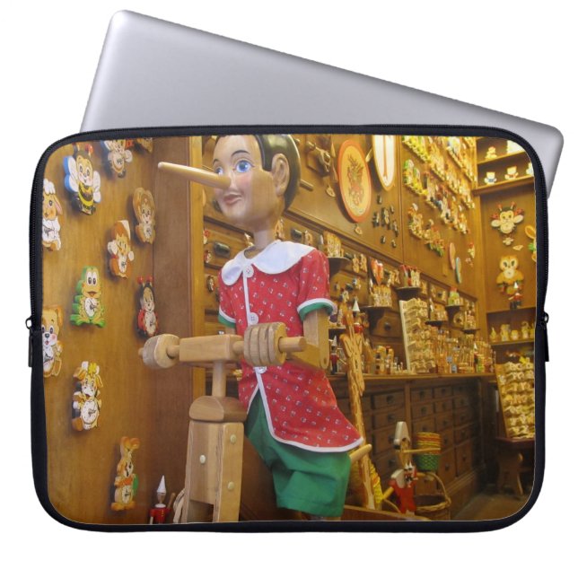 Funda Para Portátil Manga del ordenador portátil--Muñeca de Pinocchio (Frente)