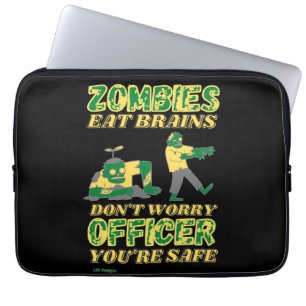 Funda Para Portátil manga divertida para portátil "ZOMBIES come CEREBR