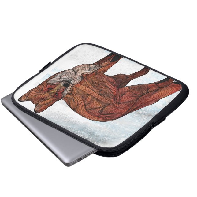 Funda Para Portátil Manga electrónica del zorro rojo (Inferior anverso)