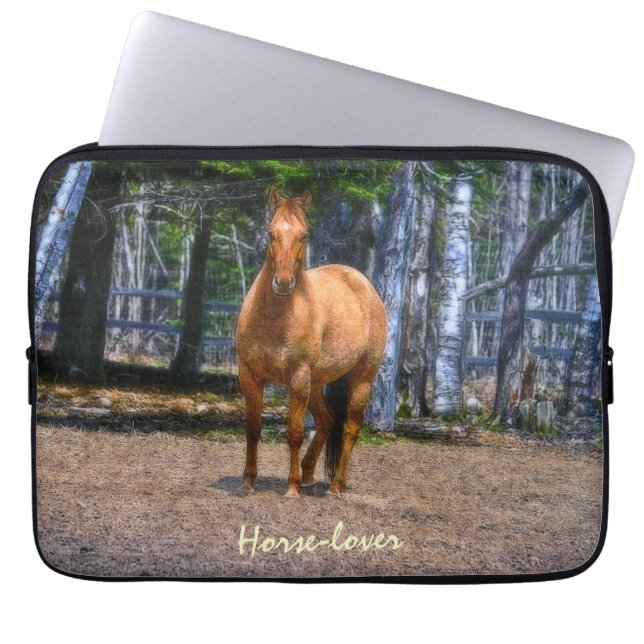 Funda Para Portátil Manga equina de caballo de Red Dun (Frente)