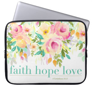Funda Para Portátil Manga floral del ordenador portátil de la acuarel