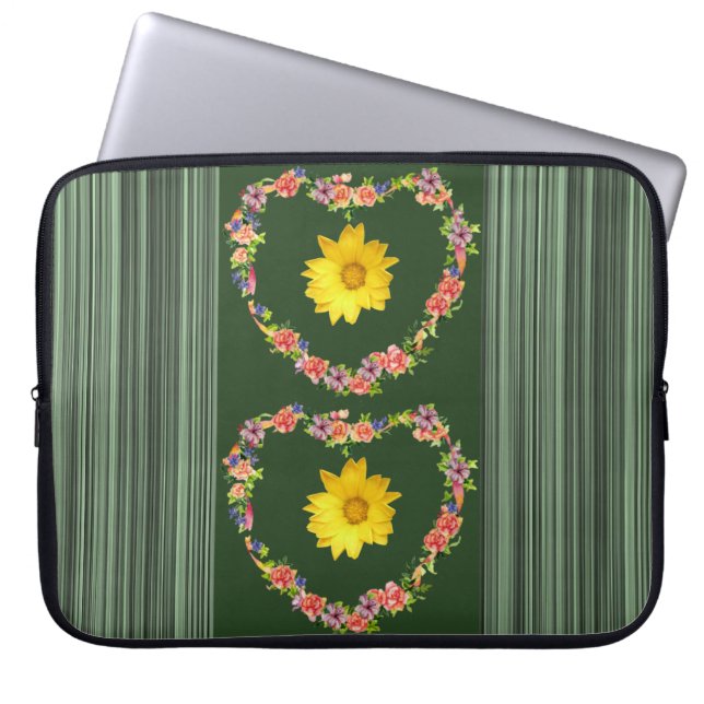 Funda Para Portátil Manga floral para Ipad (Frente)