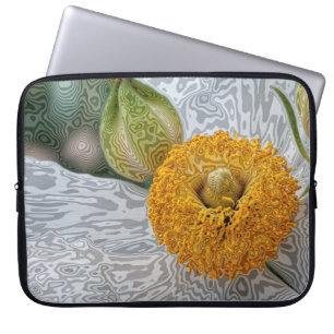 Funda Para Portátil Manga floral única del ordenador portátil: 15" o