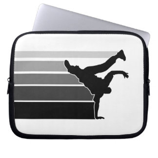 Funda Para Portátil Manga gris del ordenador portátil del negro de la
