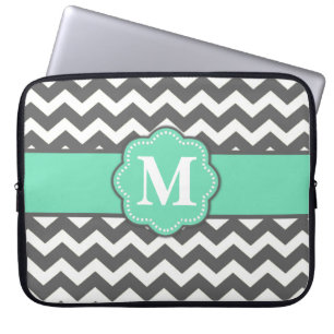 Funda Para Portátil Manga gris y verde azulada del ordenador portátil