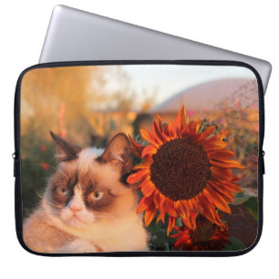 Funda Para Portátil Manga gruñona del ordenador portátil del girasol
