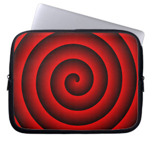 Funda Para Portátil Manga hipnótica roja y negra del ordenador