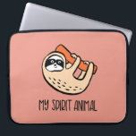 Funda Para Portátil Manga lenta divertida para portátil<br><div class="desc">¿Cuál es tu animal espiritual? ¡Si eres perezoso o dilatador,  puede ser una pereza!</div>