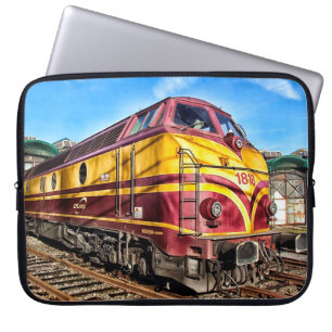 Funda Para Portátil Manga locomotora de la pintada del tren del motor
