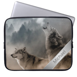Funda Para Portátil Manga monográfica fotográfica de los Lobos para po