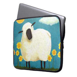 Funda Para Portátil Manga mullida del ordenador portátil de las oveja