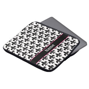 Funda Para Portátil Manga negra rosada personalizada del ordenador