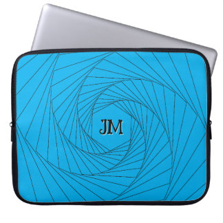 Funda Para Portátil Manga para portátiles - Azul de ilusión óptica de 