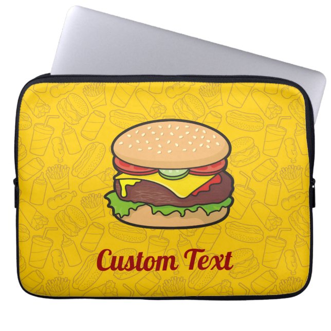 Funda Para Portátil Manga para portátiles Cheeseburger (Frente)