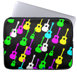 Funda Para Portátil Manga para portátiles con guitarras en ella
