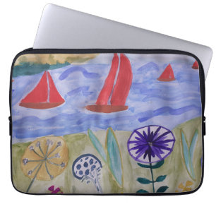 Funda Para Portátil Manga para portátiles Red Sails & Flowers